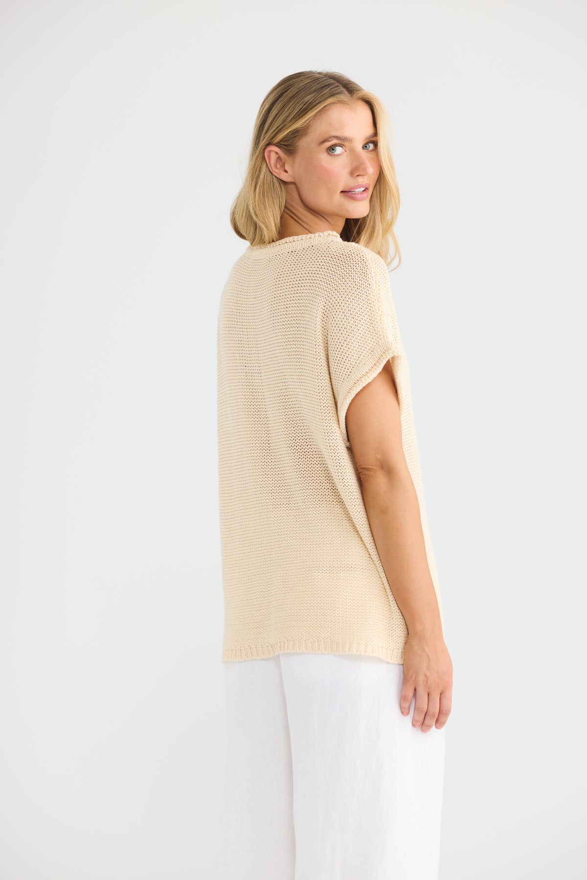 Issa Knit Tee - Natural