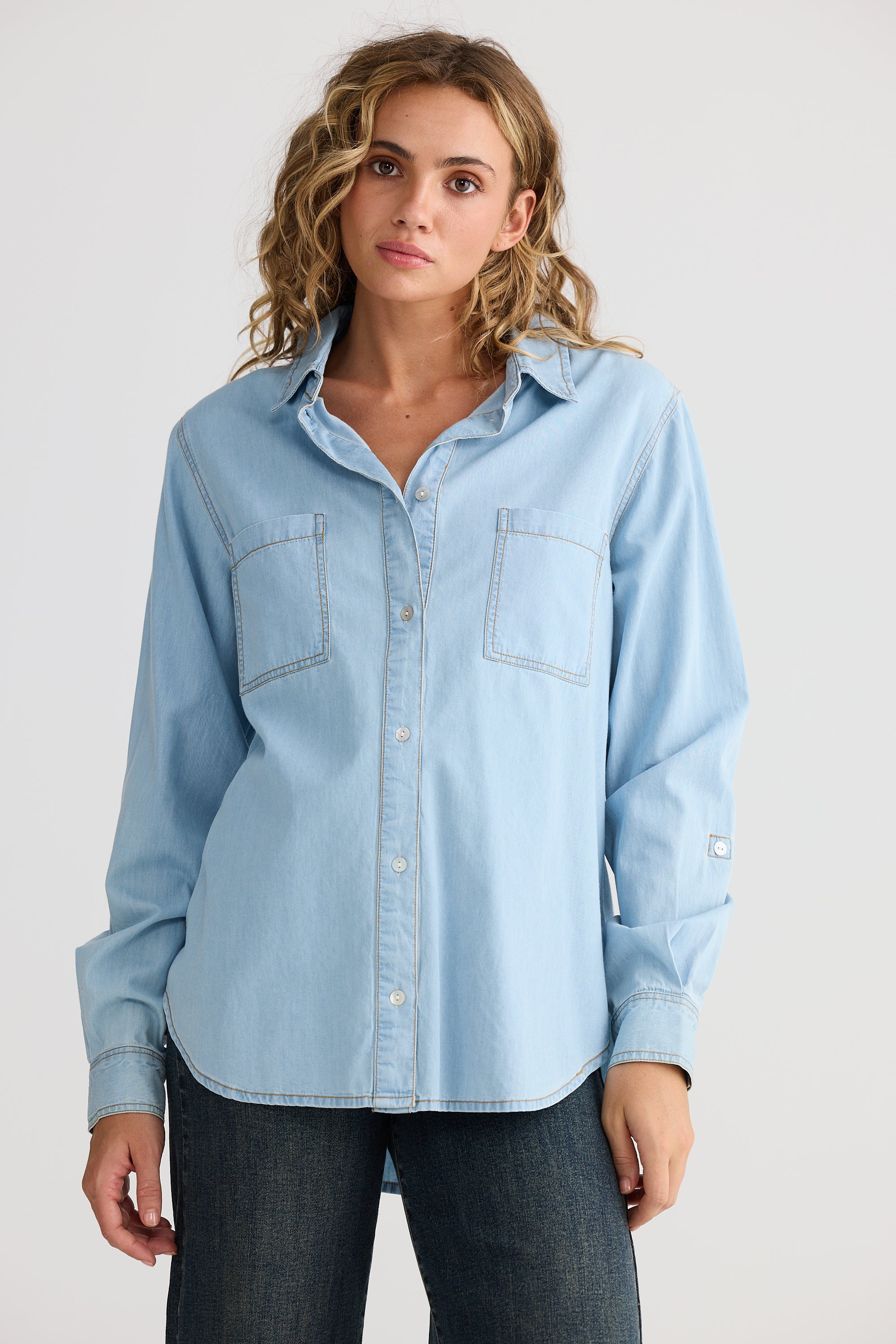 Whiplash Shirt - Light Denim
