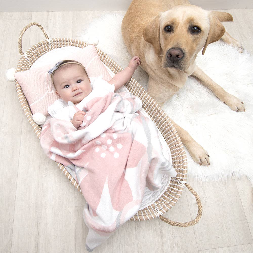 Knitted Pram Blanket Meadow