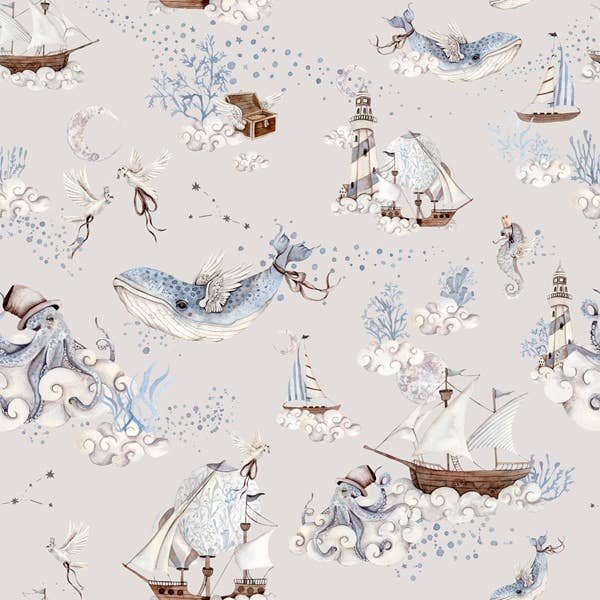 Organic Jersey Wrap - Arctic Ocean