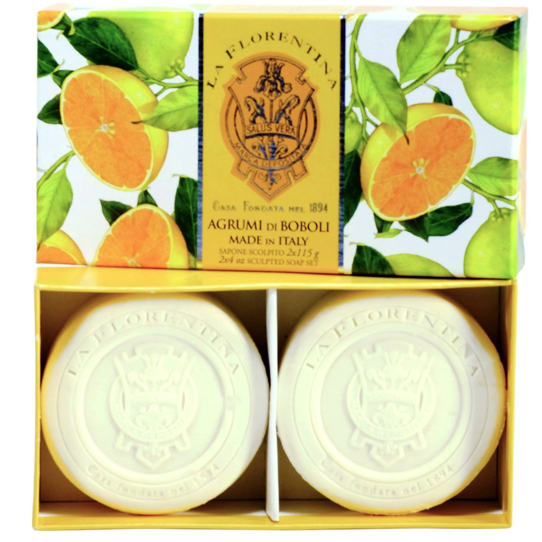 "Agrumi Di Boboli" Boboli Citrus Round Soap Gift Box 115g x 2