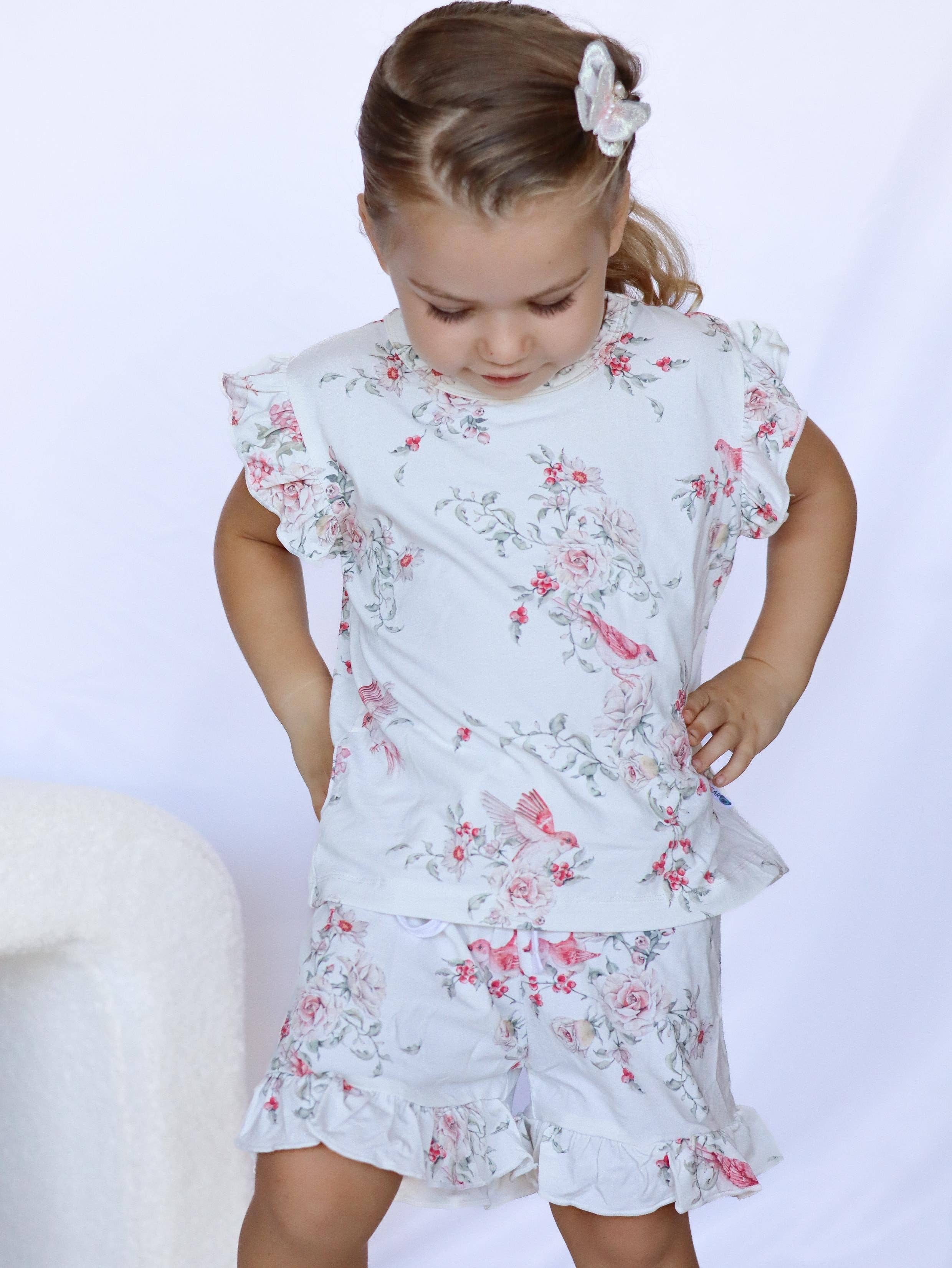 Top & Shorts Set  - Flutter & Bloom Bird