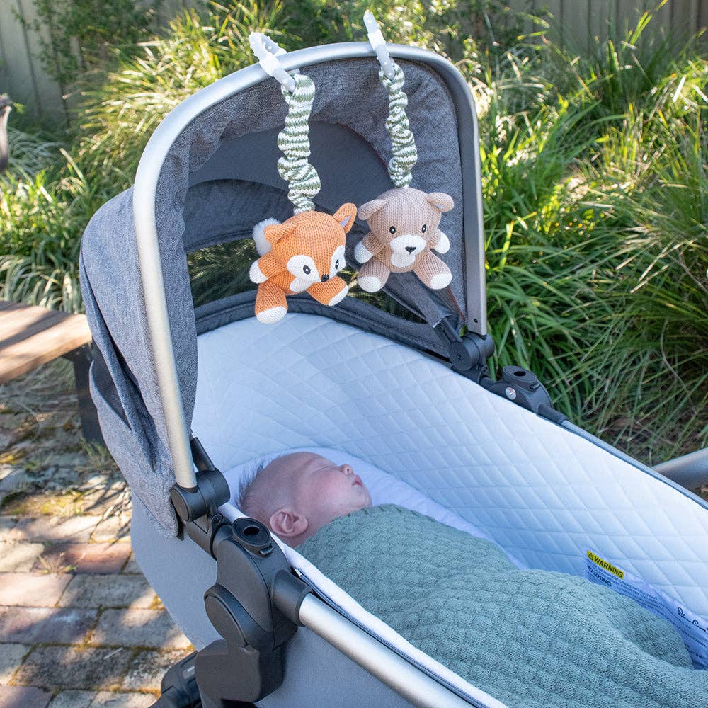 2pk Stroller Toy - Bear & Fox