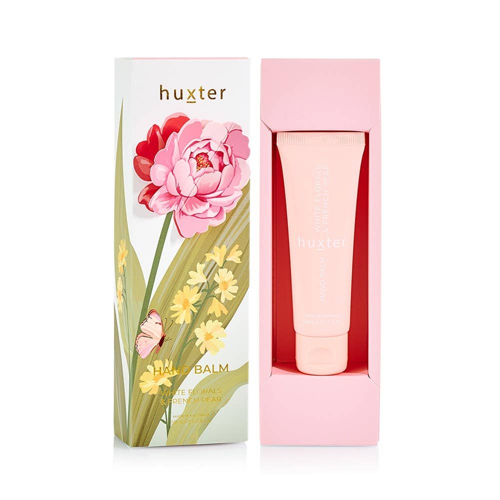 Hand Balm Gift Box - 50ml - Pink Flower -  White Florals & French Pear
