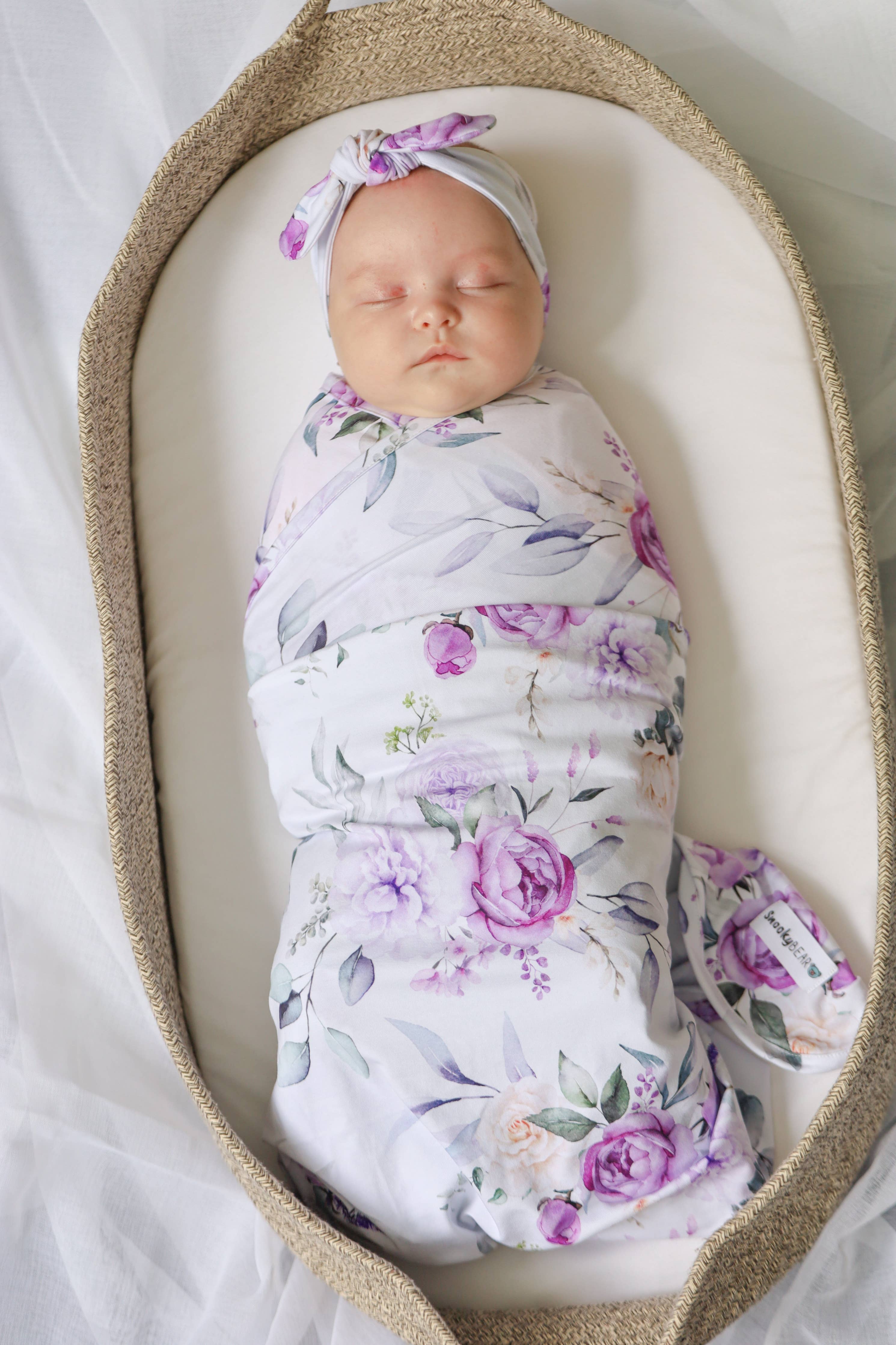 Organic Jersey Wrap - Twilight Rose