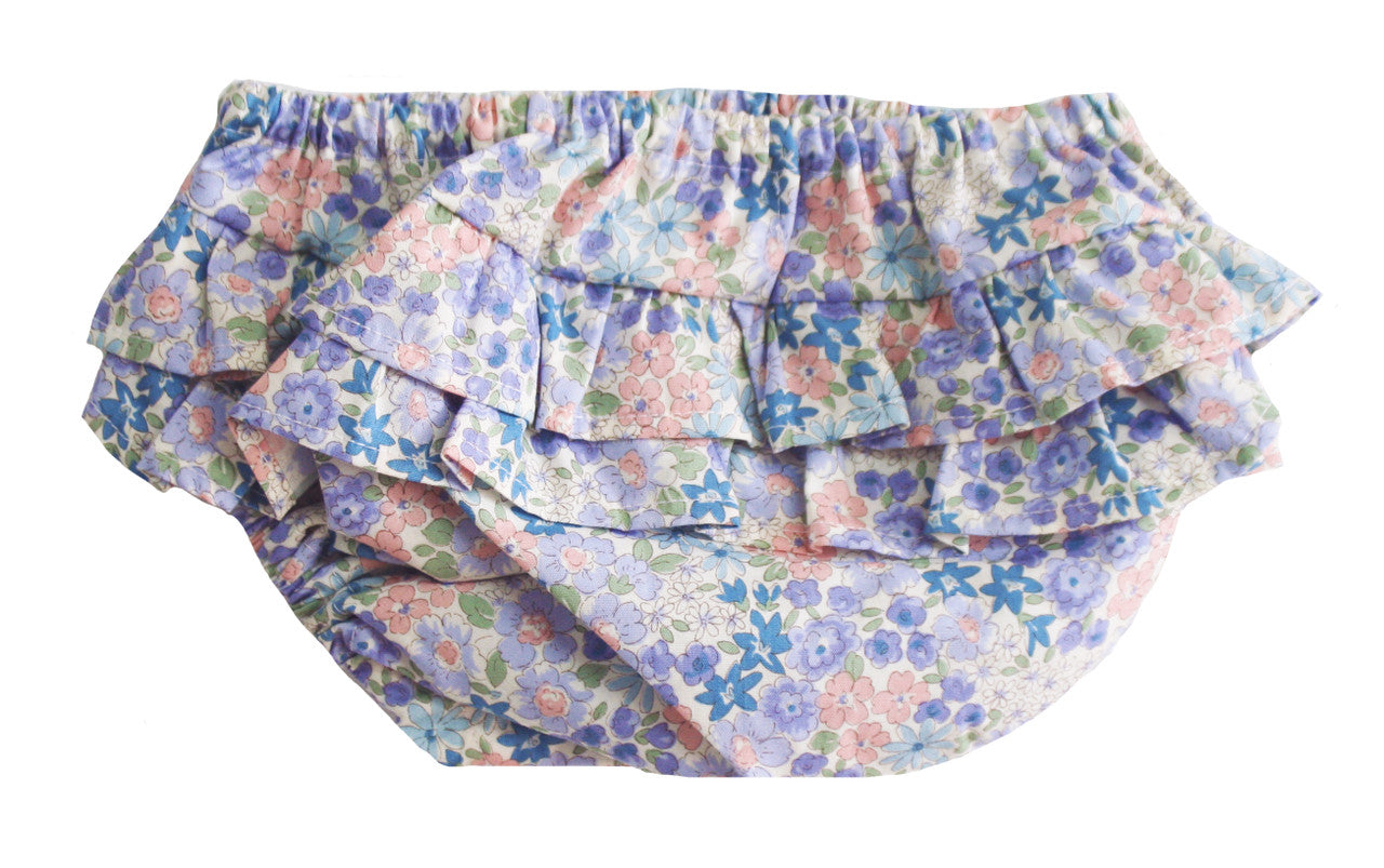 Ruffle Nappy Cover - Liberty Blue