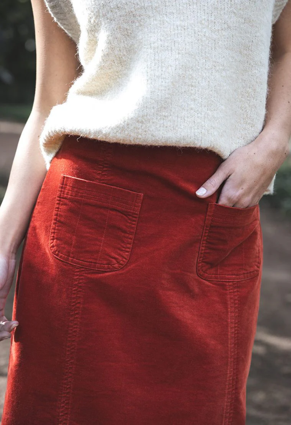 Va Va Velour Skirt - Rust