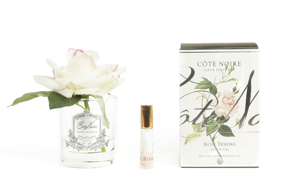 Perfumed Natural Touch Single Rose - Clear - Pink Blush