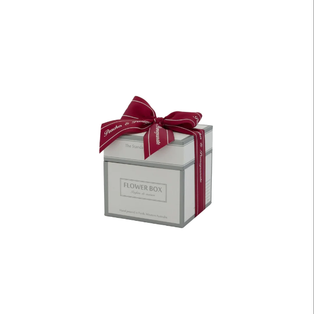 Standard Square Glass Candle 300g - Peaches & Pomegranate